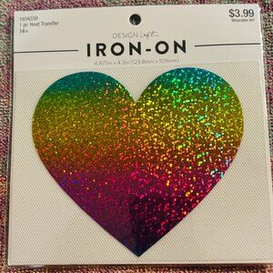 Inspirational Iron Ons. Glitter Heart, Hope, WE ARE ONE, PEACE, SAVE ThE  OCEAN
